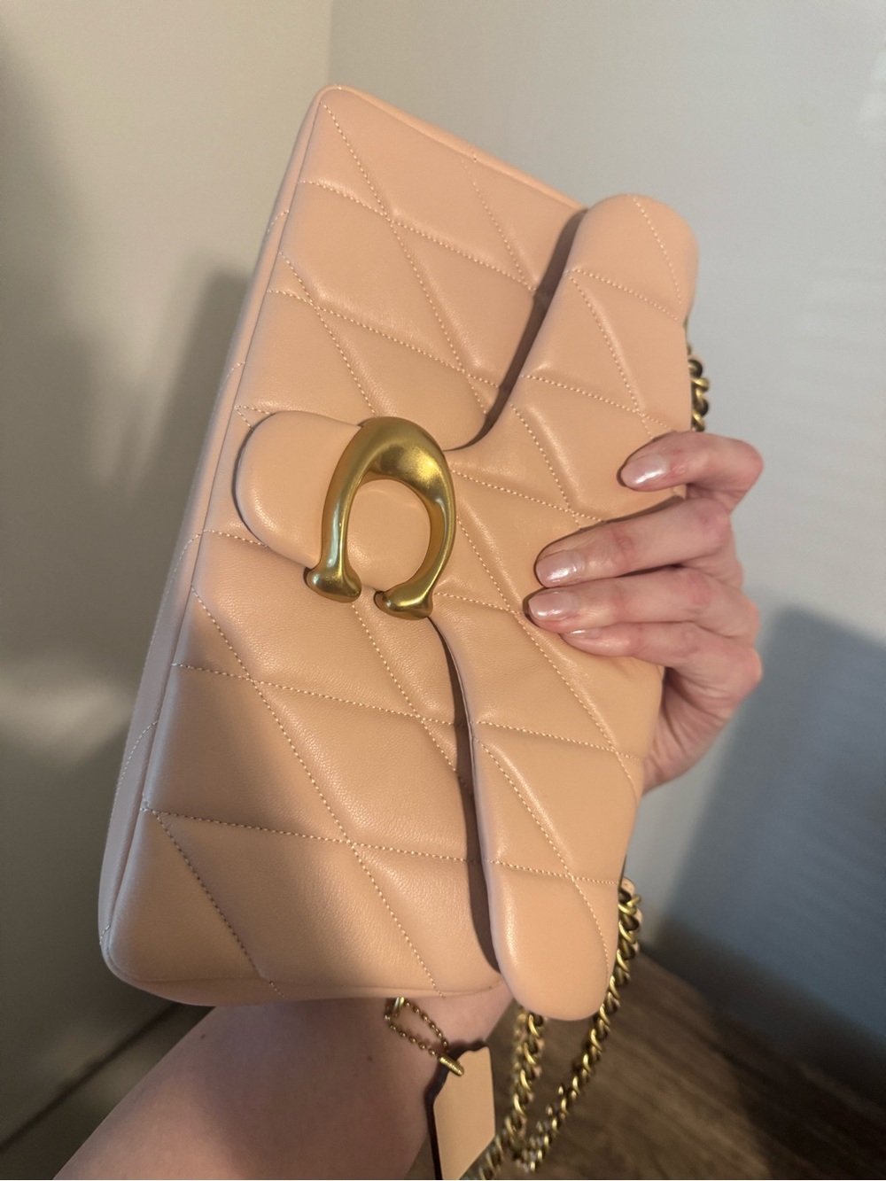 COACH Quilted Tabby 26 Shoulder Bag - Cream - Picture 6 of 16